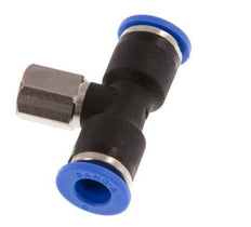 6mm x M 5 inline T-stuk Messing/PA 66 Insteekfitting Binnendraad Draaibaar NBR [2 Stuks]