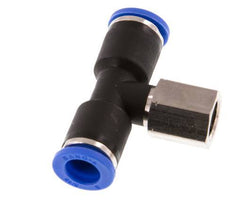 8mm x G1/8'' inline T-stuk Messing/PA 66 Insteekfitting Binnendraad Draaibaar NBR [2 Stuks]