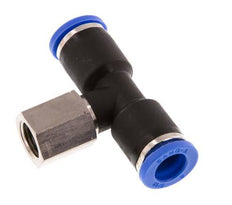 8mm x G1/8'' inline T-stuk Messing/PA 66 Insteekfitting Binnendraad Draaibaar NBR [2 Stuks]