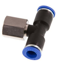 8mm x G1/4'' inline T-stuk Messing/PA 66 Insteekfitting Binnendraad Draaibaar NBR [2 Stuks]