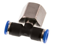 6mm x G3/8'' Inline Tee Push-in Fitting with Female Threads Brass/PA 66 NBR Rotatable [2 Pieces]