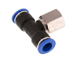 10mm x G3/8'' inline T-stuk Messing/PA 66 Insteekfitting Binnendraad Draaibaar NBR