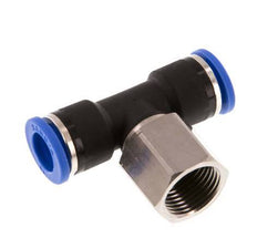 10mm x G3/8'' inline T-stuk Messing/PA 66 Insteekfitting Binnendraad Draaibaar NBR