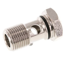 Banjobout 1-weg Vernikkeld Messing G3/8'' Buitendraad NBR [2 Stuks]