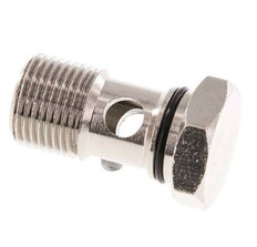 Banjobout 1-weg Vernikkeld Messing G3/8'' Buitendraad NBR [2 Stuks]