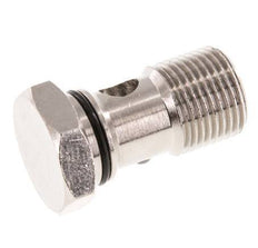 Banjobout 1-weg Vernikkeld Messing G3/8'' Buitendraad NBR [2 Stuks]