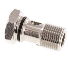 Banjobout 1-weg Vernikkeld Messing G3/8'' Buitendraad NBR [2 Stuks]