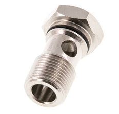 Banjobout 1-weg Vernikkeld Messing G3/8'' Buitendraad NBR [2 Stuks]