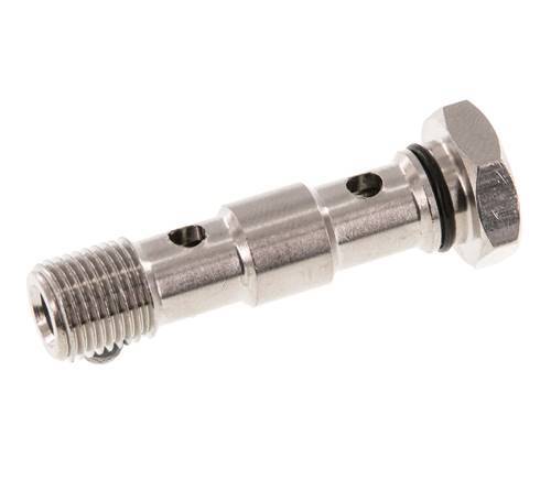 Banjobout 2-weg Vernikkeld Messing G1/8'' Buitendraad NBR [2 Stuks]