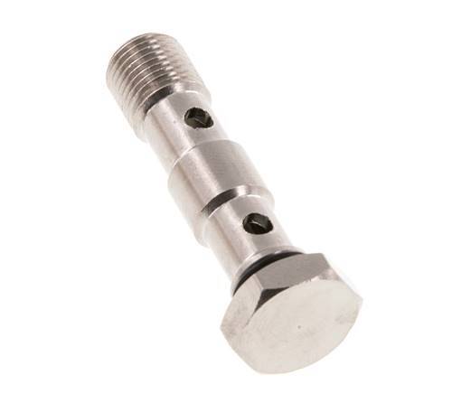 Banjobout 2-weg Vernikkeld Messing G1/8'' Buitendraad NBR [2 Stuks]