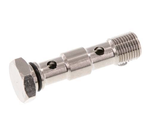 Banjobout 2-weg Vernikkeld Messing G1/8'' Buitendraad NBR [2 Stuks]
