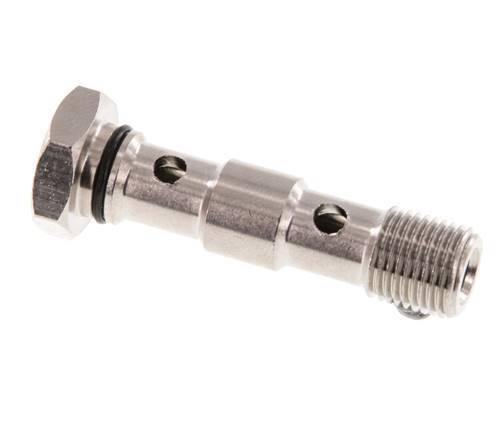 Banjobout 2-weg Vernikkeld Messing G1/8'' Buitendraad NBR [2 Stuks]