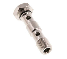 Banjobout 2-weg Vernikkeld Messing G1/8'' Buitendraad NBR [2 Stuks]