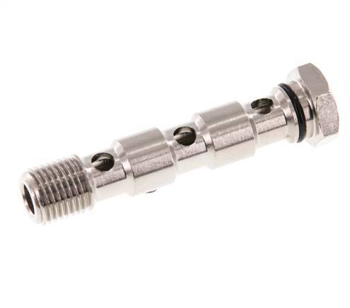 Banjobout 3-weg Vernikkeld Messing G1/4'' Buitendraad NBR