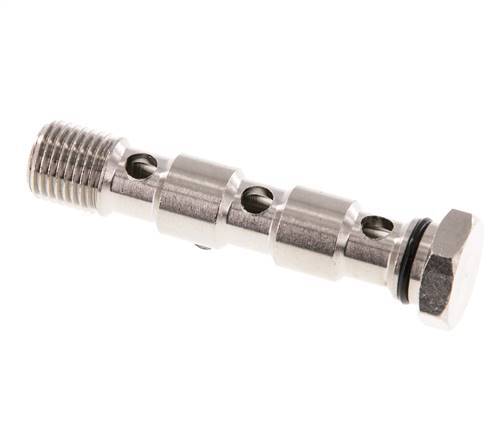 Banjobout 3-weg Vernikkeld Messing G1/4'' Buitendraad NBR