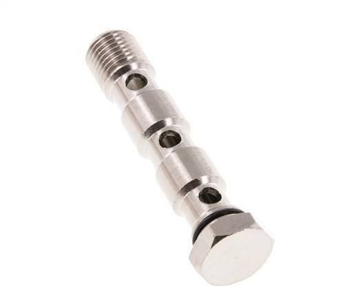 Banjobout 3-weg Vernikkeld Messing G1/4'' Buitendraad NBR