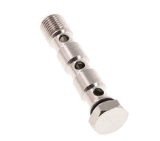Banjobout 3-weg Vernikkeld Messing G1/4'' Buitendraad NBR