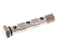 Banjobout 3-weg Vernikkeld Messing G1/4'' Buitendraad NBR