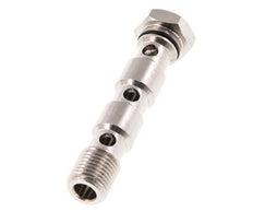 Banjobout 3-weg Vernikkeld Messing G1/4'' Buitendraad NBR