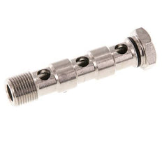 Banjobout 3-weg Vernikkeld Messing G3/8'' Buitendraad NBR