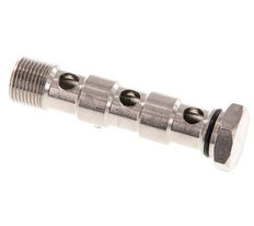 Banjobout 3-weg Vernikkeld Messing G3/8'' Buitendraad NBR