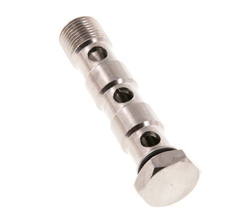 Banjobout 3-weg Vernikkeld Messing G3/8'' Buitendraad NBR