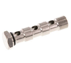 Banjobout 3-weg Vernikkeld Messing G3/8'' Buitendraad NBR