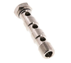 Banjobout 3-weg Vernikkeld Messing G3/8'' Buitendraad NBR