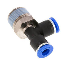 6mm x R3/8'' Right Angle Tee Push-in Fitting with Male Threads Brass/PA 66 NBR Rotatable [2 Pieces]