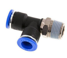 10mm x R3/8'' rechte hoek T-stuk Messing/PA 66 Insteekfitting Buitendraad Draaibaar NBR