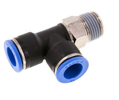 14mm x R1/2'' rechte hoek T-stuk Messing/PA 66 Insteekfitting Buitendraad Draaibaar NBR