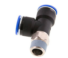 16mm x R1/2'' rechte hoek T-stuk Messing/PA 66 Insteekfitting Buitendraad Draaibaar NBR