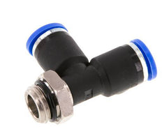 8mm x G1/4'' Right Angle Tee Push-in Fitting with Male Threads Brass/PA 66 NBR Rotatable [2 Pieces]