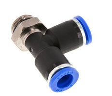 8mm x G1/4'' Right Angle Tee Push-in Fitting with Male Threads Brass/PA 66 NBR Rotatable [2 Pieces]