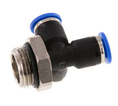 6mm x G3/8'' Right Angle Tee Push-in Fitting with Male Threads Brass/PA 66 NBR Rotatable [2 Pieces]