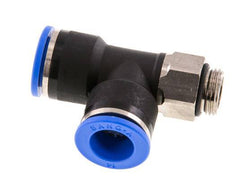 14mm x G3/8'' rechte hoek T-stuk Messing/PA 66 Insteekfitting Buitendraad Draaibaar NBR