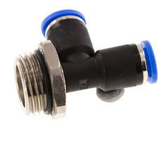8mm x G1/2'' rechte hoek T-stuk Messing/PA 66 Insteekfitting Buitendraad Draaibaar NBR