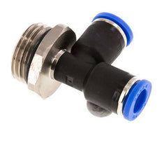 8mm x G1/2'' rechte hoek T-stuk Messing/PA 66 Insteekfitting Buitendraad Draaibaar NBR