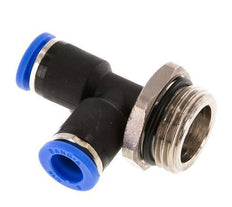8mm x G1/2'' rechte hoek T-stuk Messing/PA 66 Insteekfitting Buitendraad Draaibaar NBR