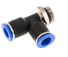 12mm x G1/2'' rechte hoek T-stuk Messing/PA 66 Insteekfitting Buitendraad Draaibaar NBR