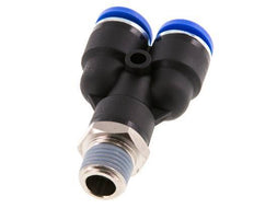 10mm x R1/4'' Y-koppeling Messing/PA 66 Insteekfitting Buitendraad Draaibaar NBR
