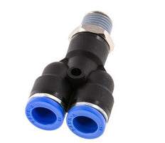 10mm x R1/4'' Y-koppeling Messing/PA 66 Insteekfitting Buitendraad Draaibaar NBR