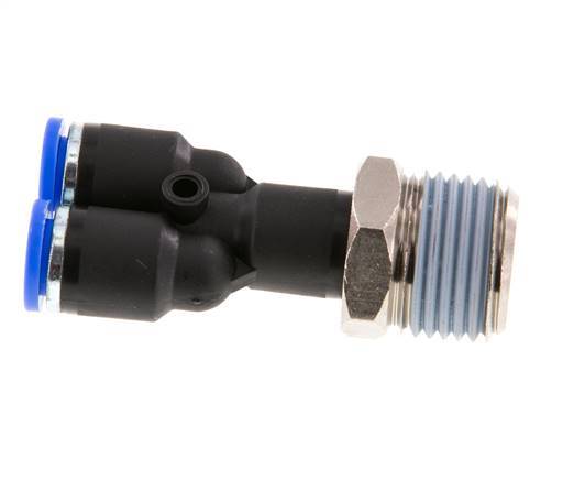 8mm x R1/2'' Y-koppeling Messing/PA 66 Insteekfitting Buitendraad Draaibaar NBR
