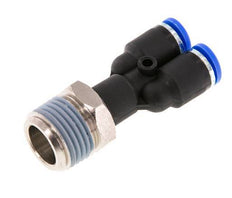 8mm x R1/2'' Y-koppeling Messing/PA 66 Insteekfitting Buitendraad Draaibaar NBR
