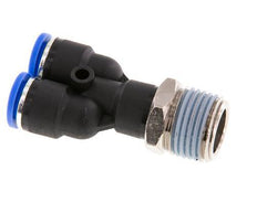 10mm x R1/2'' Y-koppeling Messing/PA 66 Insteekfitting Buitendraad Draaibaar NBR