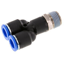 12mm x R1/2'' Y-koppeling Messing/PA 66 Insteekfitting Buitendraad Draaibaar NBR