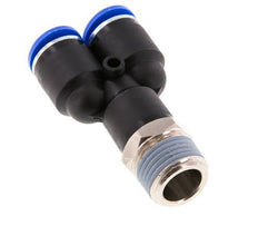 12mm x R1/2'' Y-koppeling Messing/PA 66 Insteekfitting Buitendraad Draaibaar NBR