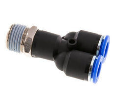 12mm x R1/2'' Y-koppeling Messing/PA 66 Insteekfitting Buitendraad Draaibaar NBR