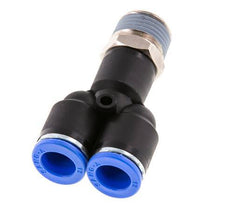 12mm x R1/2'' Y-koppeling Messing/PA 66 Insteekfitting Buitendraad Draaibaar NBR