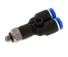 4mm x M 5 Y-koppeling Messing/PA 66 Insteekfitting Buitendraad Draaibaar NBR [2 Stuks]